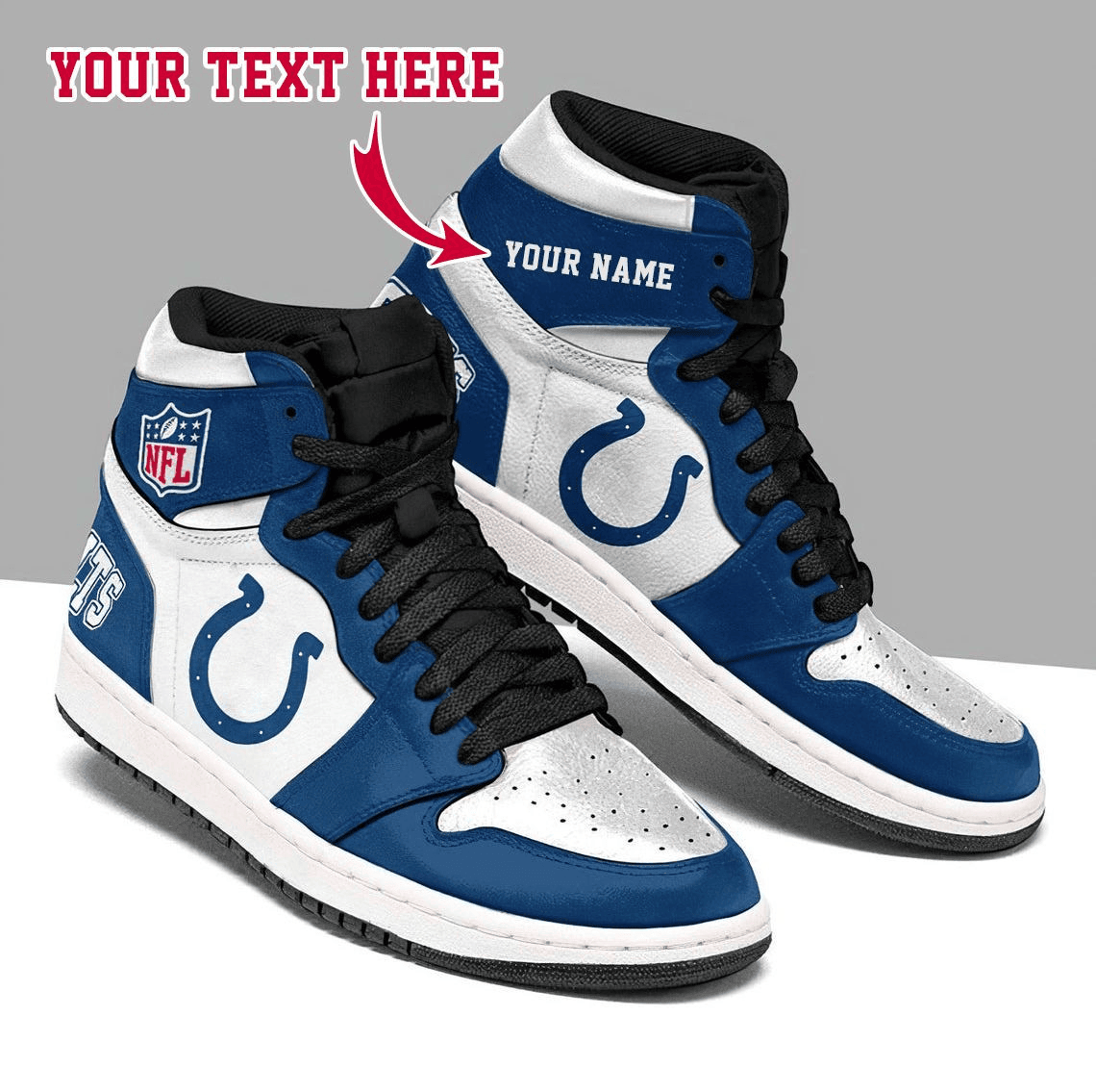 Indianapolis Colts B Football Custom JD 1 Shoes Personalized Name Sport Sneakers Ver167