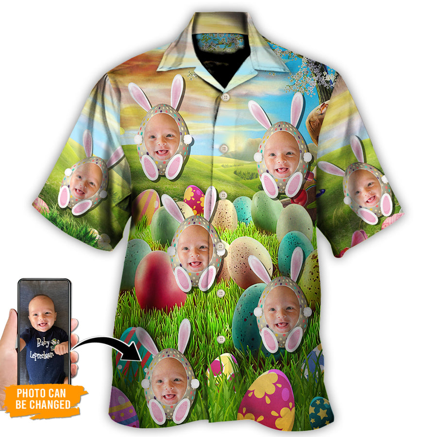 Easter This Is My Easter Shirt Bunny Cute Custom Photo – Hawaiian Shirt – Personalized Photo Gifts