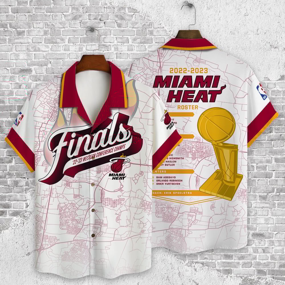 Miami Heat Flame Nba Champions 3D Print Hawaiian Shirt