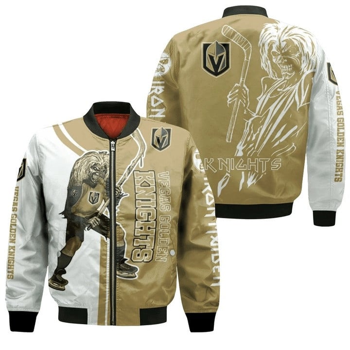 Vegas Golden Knights And Zombie 3D Bomber Jacket