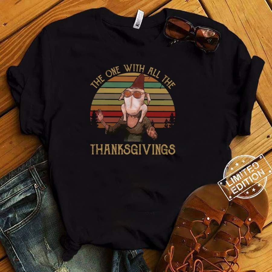 Friends the one with all the thanksgivings monica turkey head retro vintage shirt