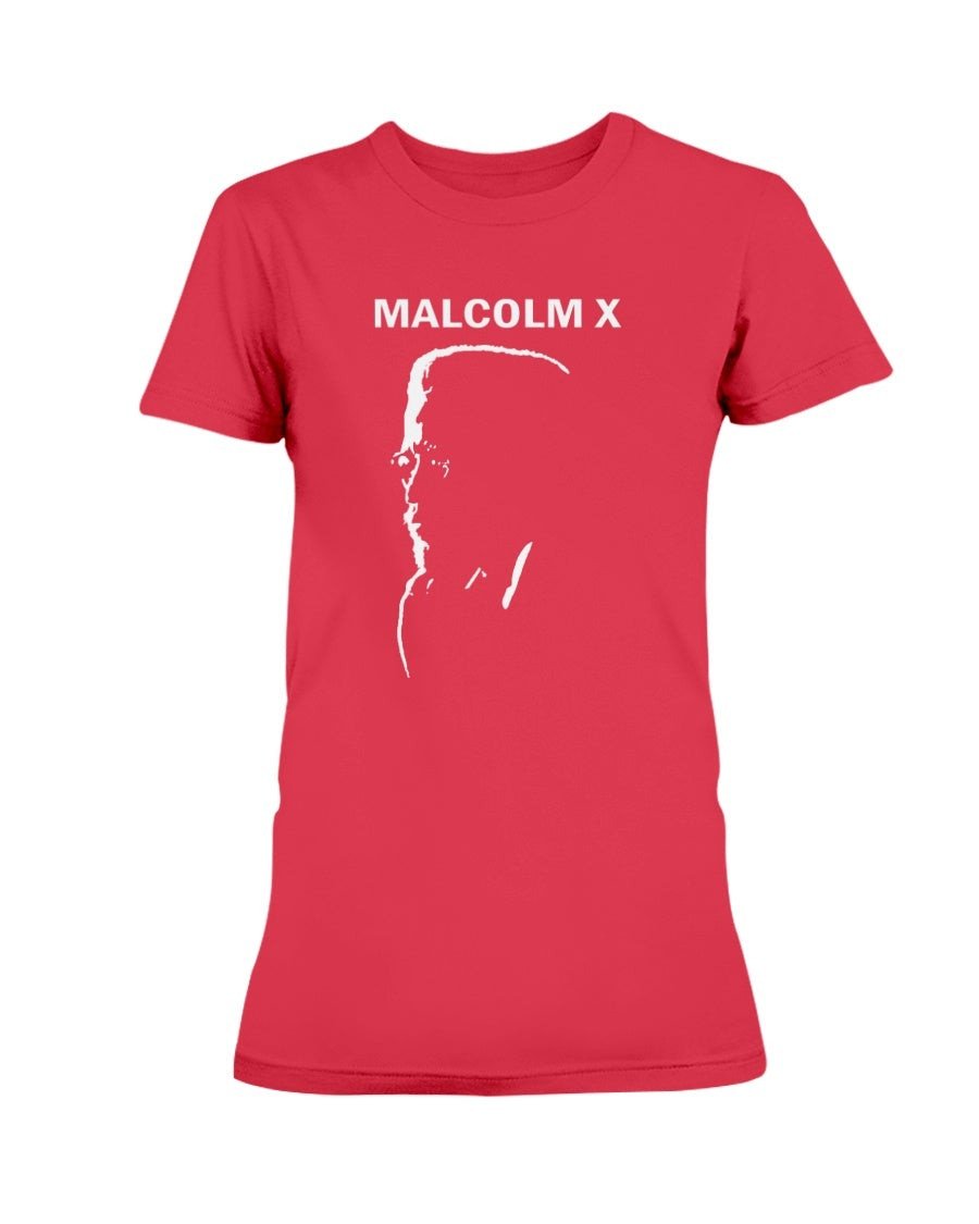 Vintage 80 S Malcolm X Red Ladies T Shirt 080221