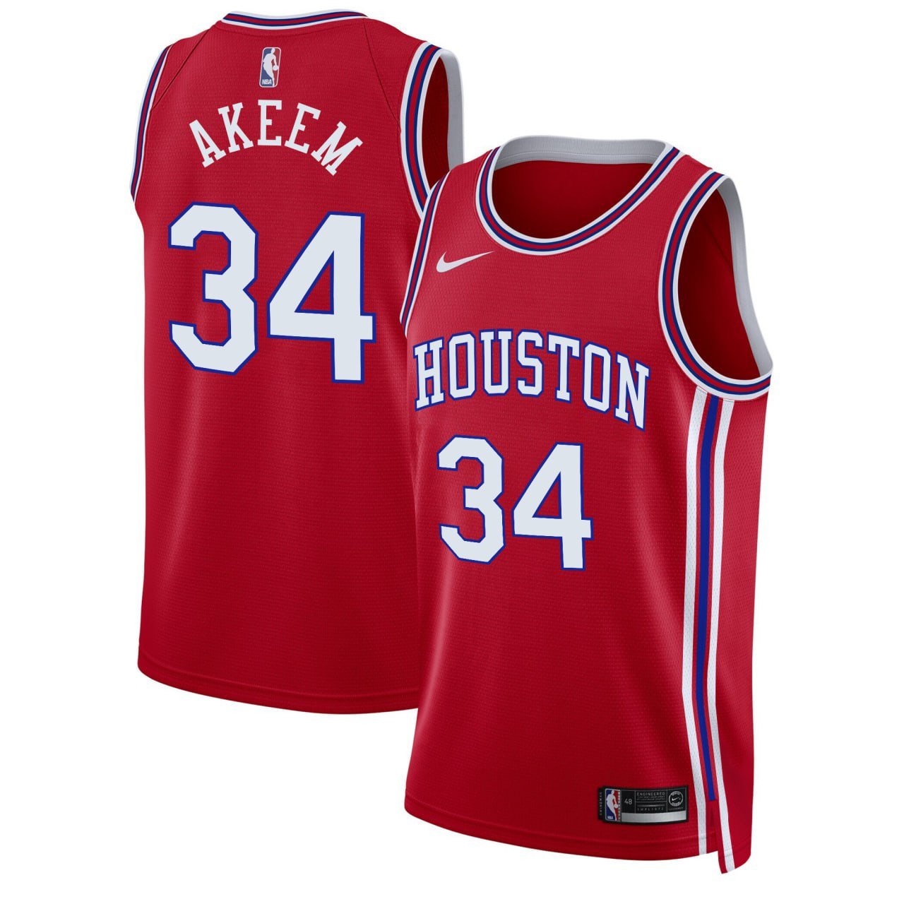 Akeem #34 Houston Cougars Basketball Red Jersey – All Stitched