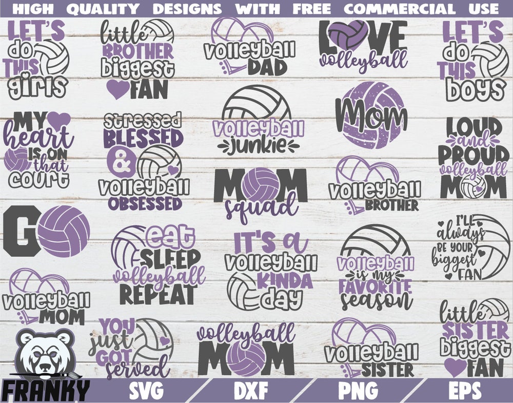 Peckshirt  Volleyball Bundle SVG - 22 Designs - Cut files - DXF files - Volleyball shirt SVG - Volleyball game svg - Vooleyball mom svg - Digital files - Print In Your Way