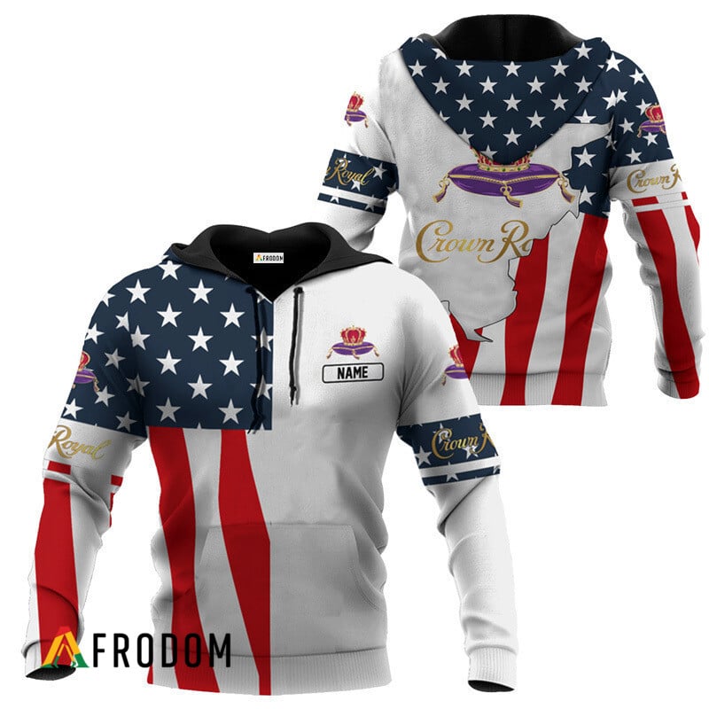 Personalized Crown Royal Usa Flag Hoodie & Zip Hoodie