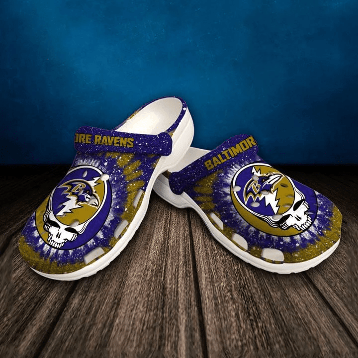 Baltimore Ravens Yellow Blue Crocss Clogs Ver610