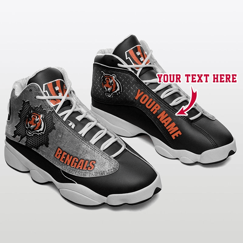 Cincinnati Bengals T Football Retro Custom Air Jordan 13 Shoes Personalize Name Sport Sneakers qhhkh JD13 V894