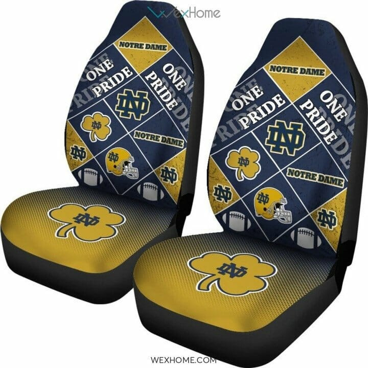 Notre Dame Fighting Irish Gold Blue Car Seat Cover Set CSC5477