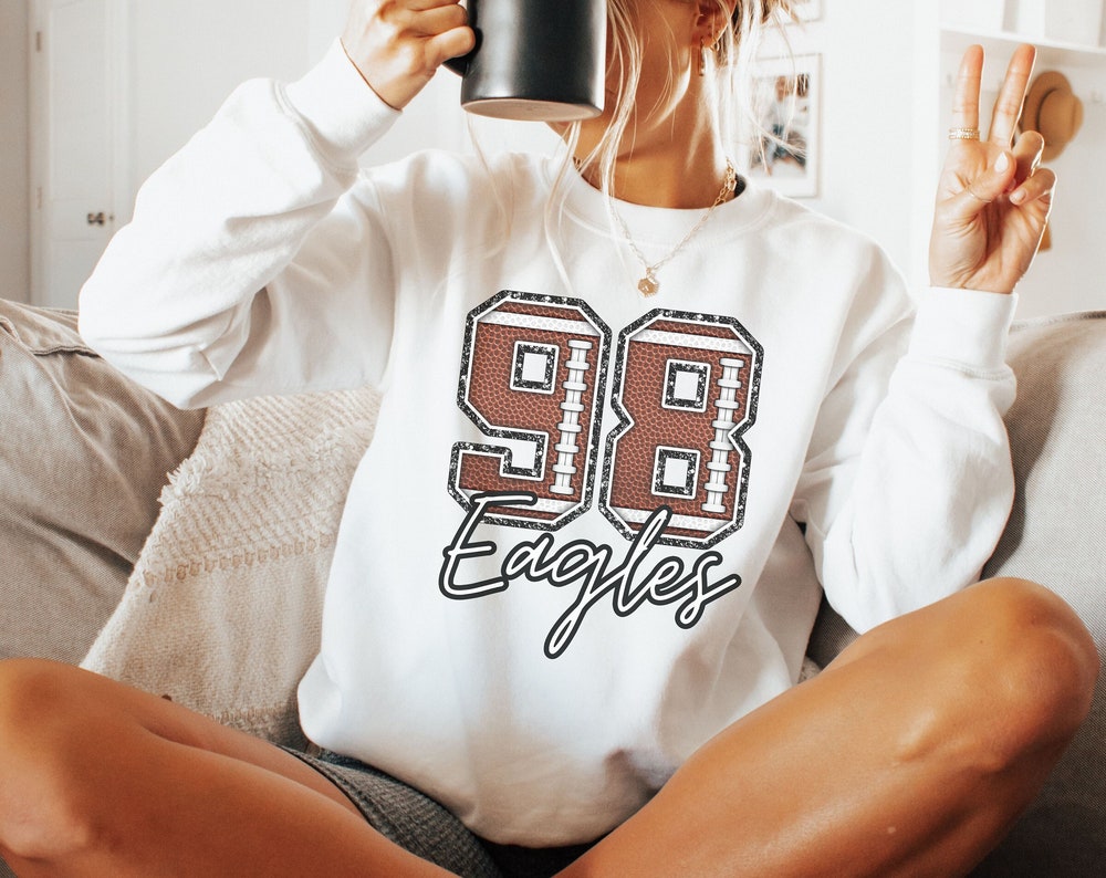 Peckshirt  Custom Football Sweatshirt, Personalized Football Mom Sweater, Football Fan Pullover, Football Number Sweatshirt, Football Team Crewneck - Print In Your Way