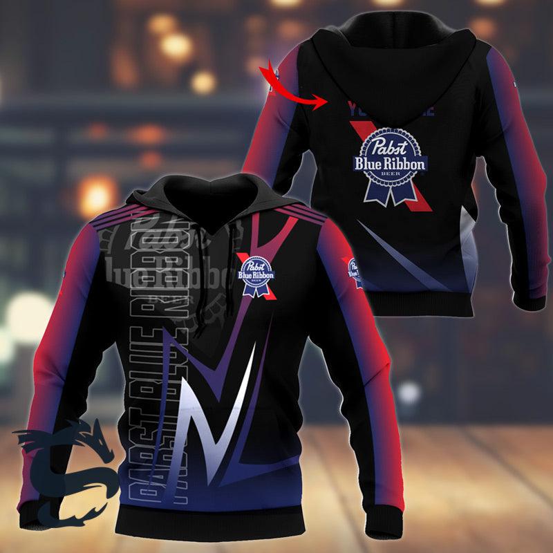 Personalized Pabst Blue Ribbon Esport Style Hoodie & Zip Hoodie