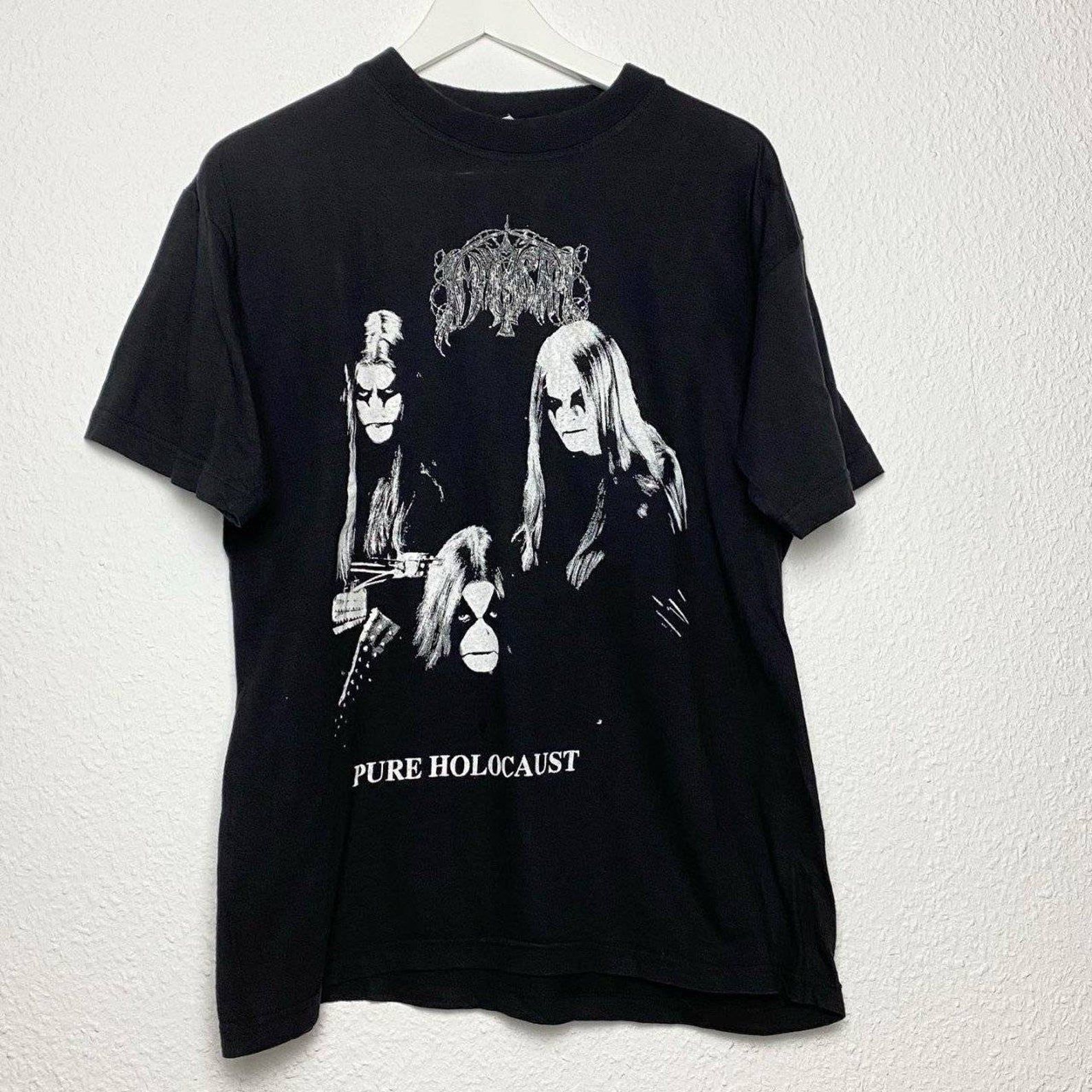 Vintage 90S Immortal Pure Holocaust Band Shirt Black Metal Darkthrone Mayhem Norway Norwegian Metal