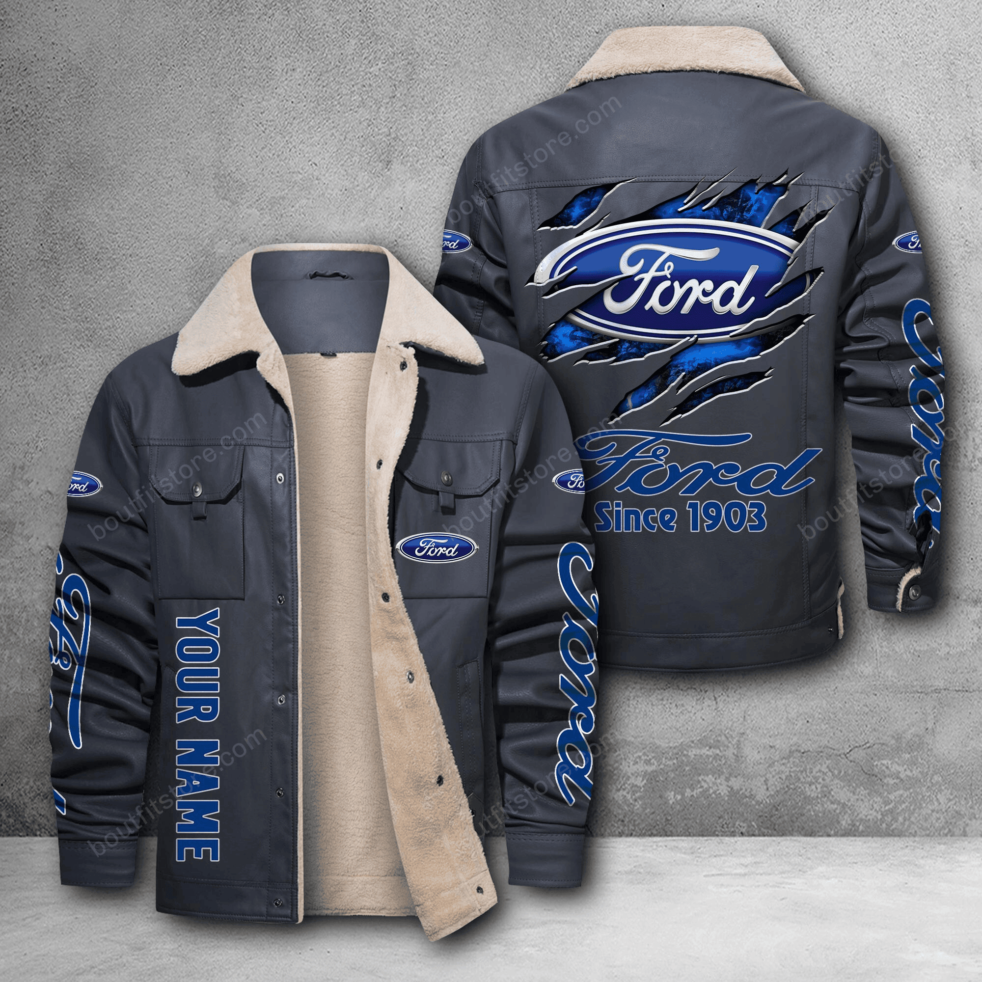 Ford DMH Custom Name Stand Collar Jacket