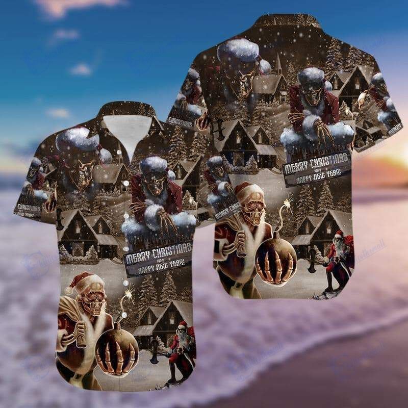 Hawaiian Aloha Shirts Skull Santa Cl &hellip;