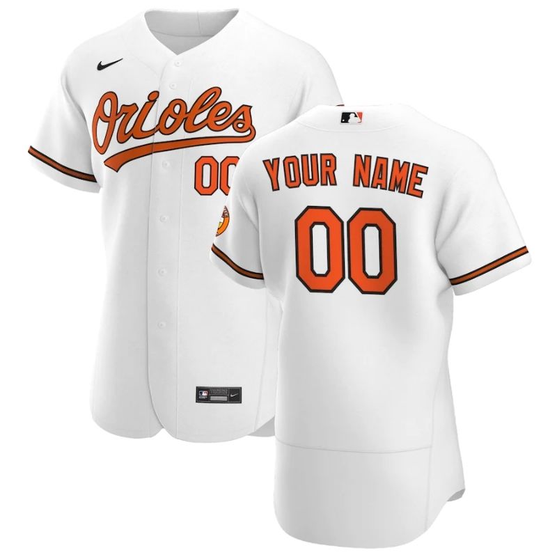 Baltimore Orioles Team 2023 Home Custom Jersey Unisex Pro Official – White