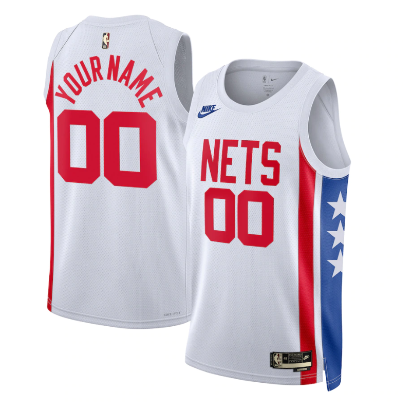 Brooklyn Nets Team Unisex 2022/23 Custom Jersey – Classic Edition – White