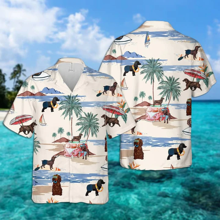 Boykin Spaniel Summer Beach Hawaiian Shirt, Hawaiian Shirts For Men, Hawaiian Shirts For Men, Aloha Beach Shirt