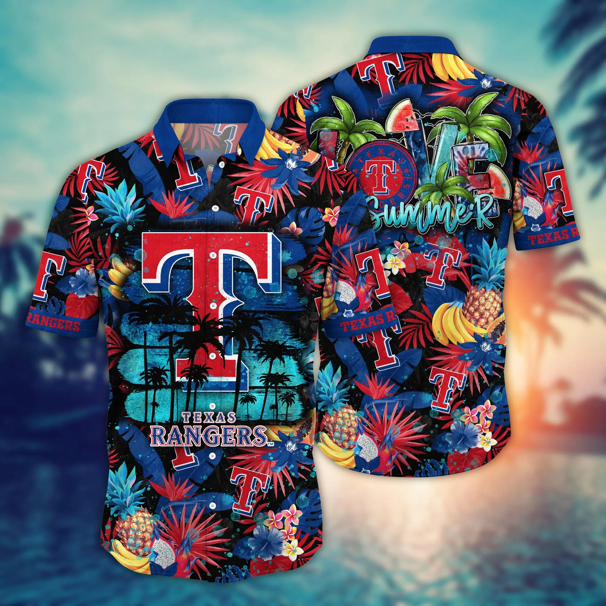 Texas Rangers Mlb Hawaiian Shirt Ice Cream Season Aloha Shirt