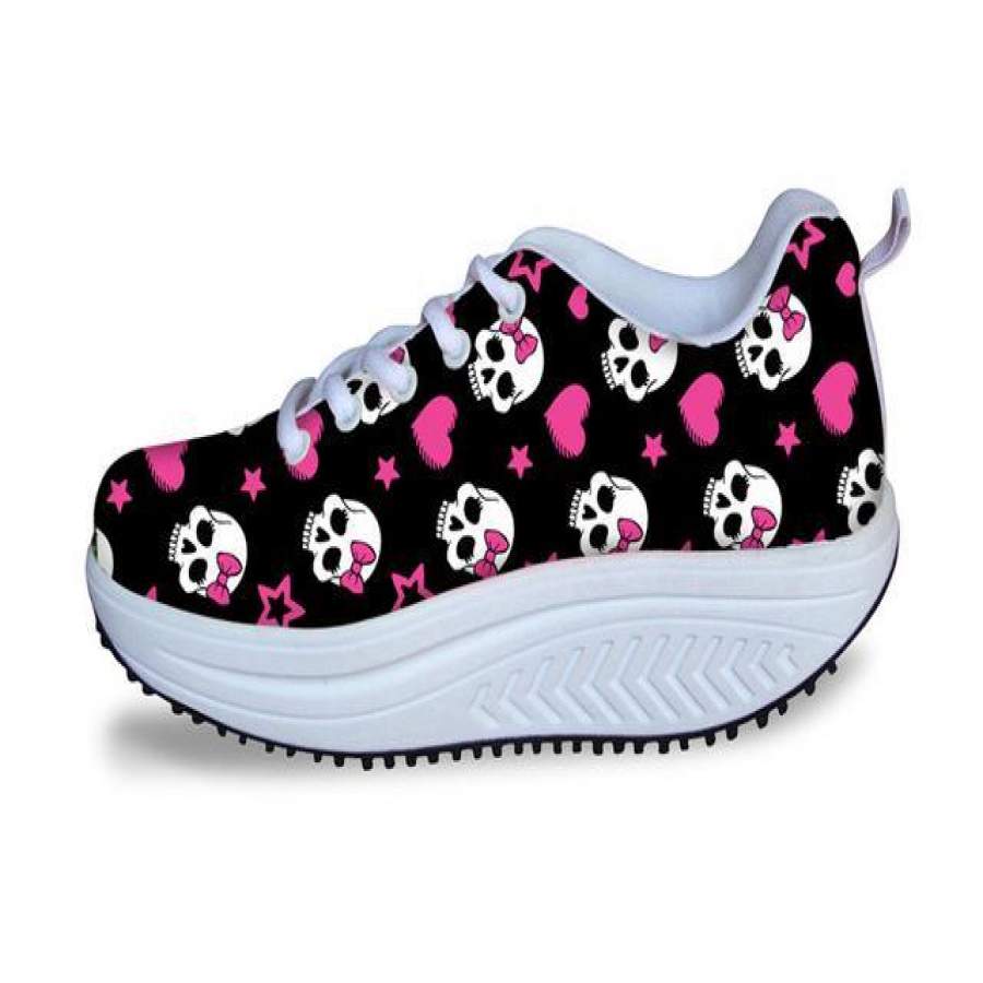 Skull Printed Women Casual Shoes