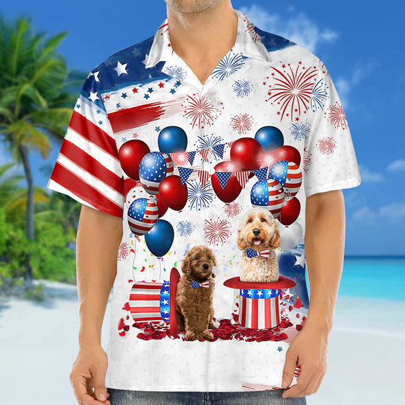 Goldendoodle Independence Day Hawaiian Shirt For Men And Women, 4Th Of July Hawaiian Shirt