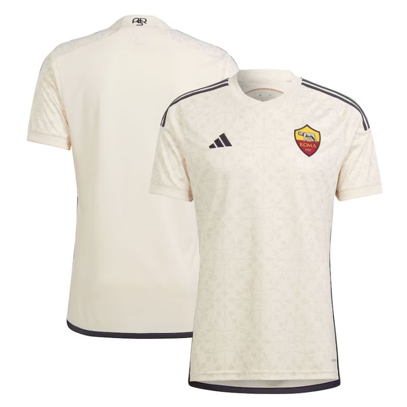 As Roma 2023/24 Away Custom Jersey – Cream