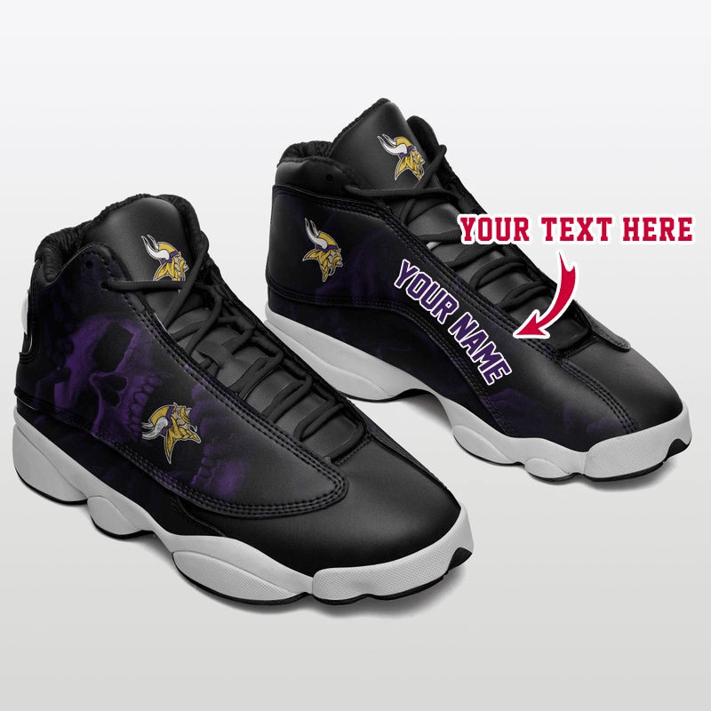 Minnesota Vikings Bt Football Retro Custom Air Jordan 13 Shoes Personalize Name Sport Sneakers zhxfc JD13 V1523