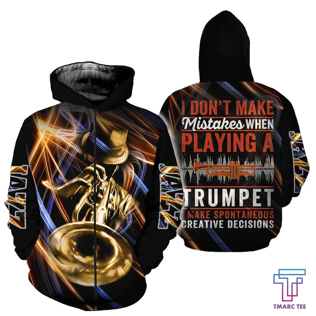 Trumpet Music D Hoodie Shirt For Men And Women Hg 3D All Over Printed Custom Text Name