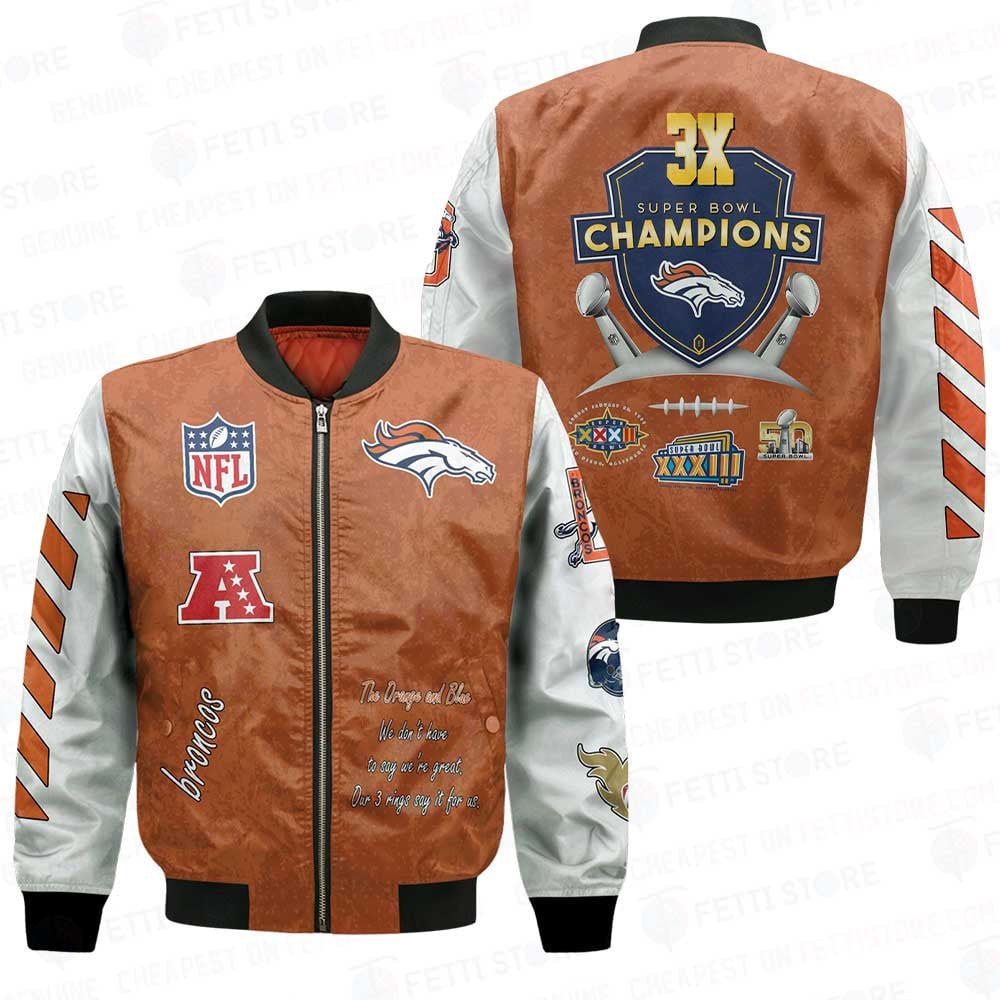 Denver Broncos X Champions Design Bomber Jacket BJ1604