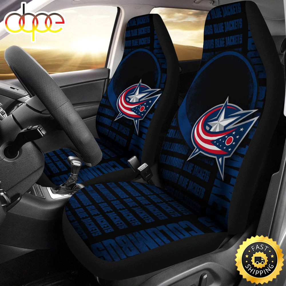 Gorgeous The Victory Columbus Blue Jackets Car Seat Cover Set CSC5767