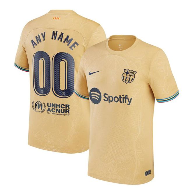 Barcelona Unisex Shirt 2022/23 Away Custom Jersey – Yellow