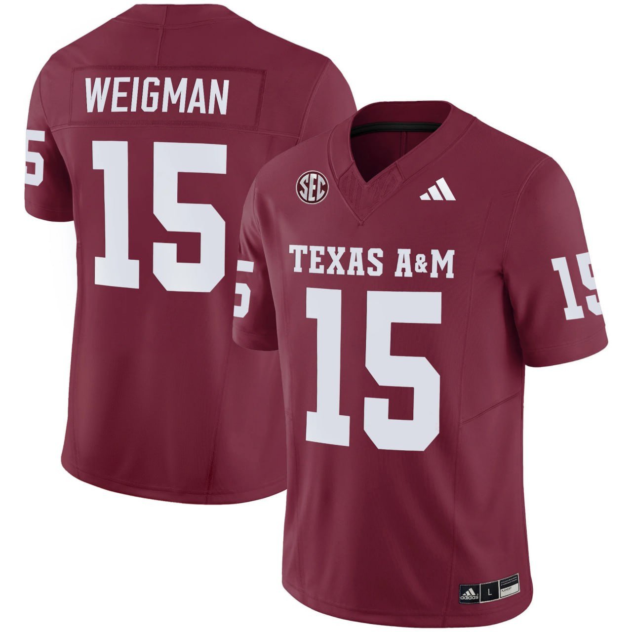 Weigman #15 Texas A&M Maroon Jersey – All Stitched