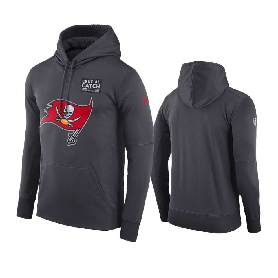 Tampa Bay Buccaneers Anthracite Crucial Catch Hoodie