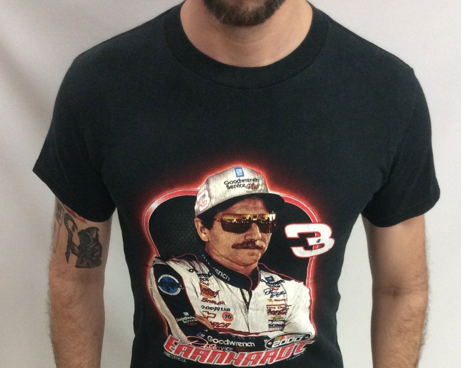 Vintage 2000 Nascar Driver Dale Earnhardt 3 Winston Cup Champion Racing T-Shirt Made In Usa L