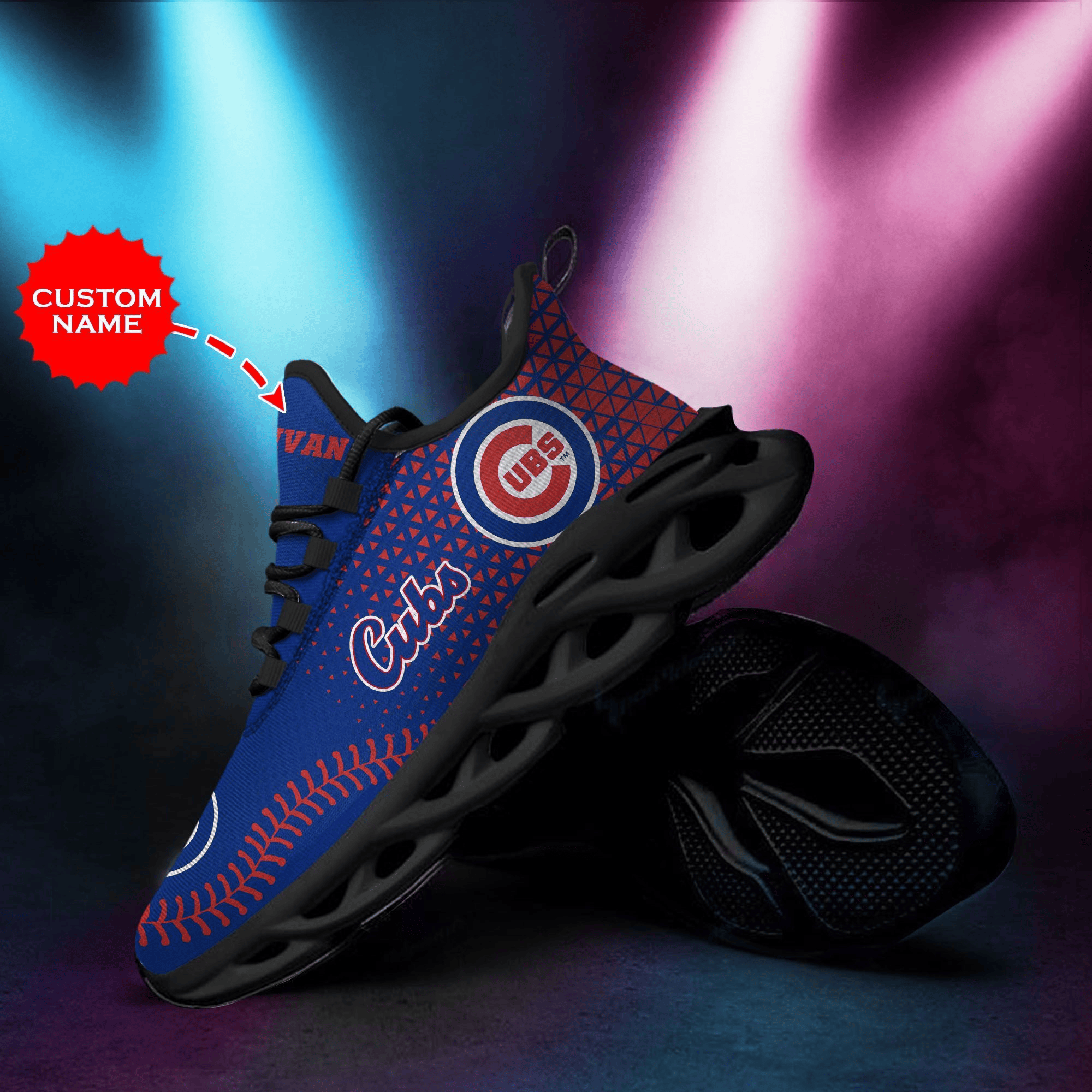 Chicago Cubs Custom Personalized Max Soul Sneakers Running Sports Shoes For Men Women Ver 02