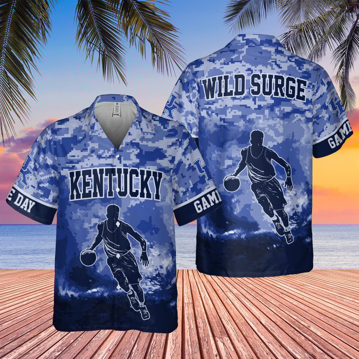 Kentucky Wildcats Ncaa Basketball Wild Surge Game Day Hawaiian Shirt