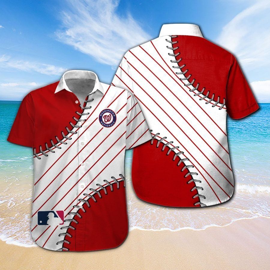 Washington Nationals Hawaiian Short Sleeve Tropical Shirt