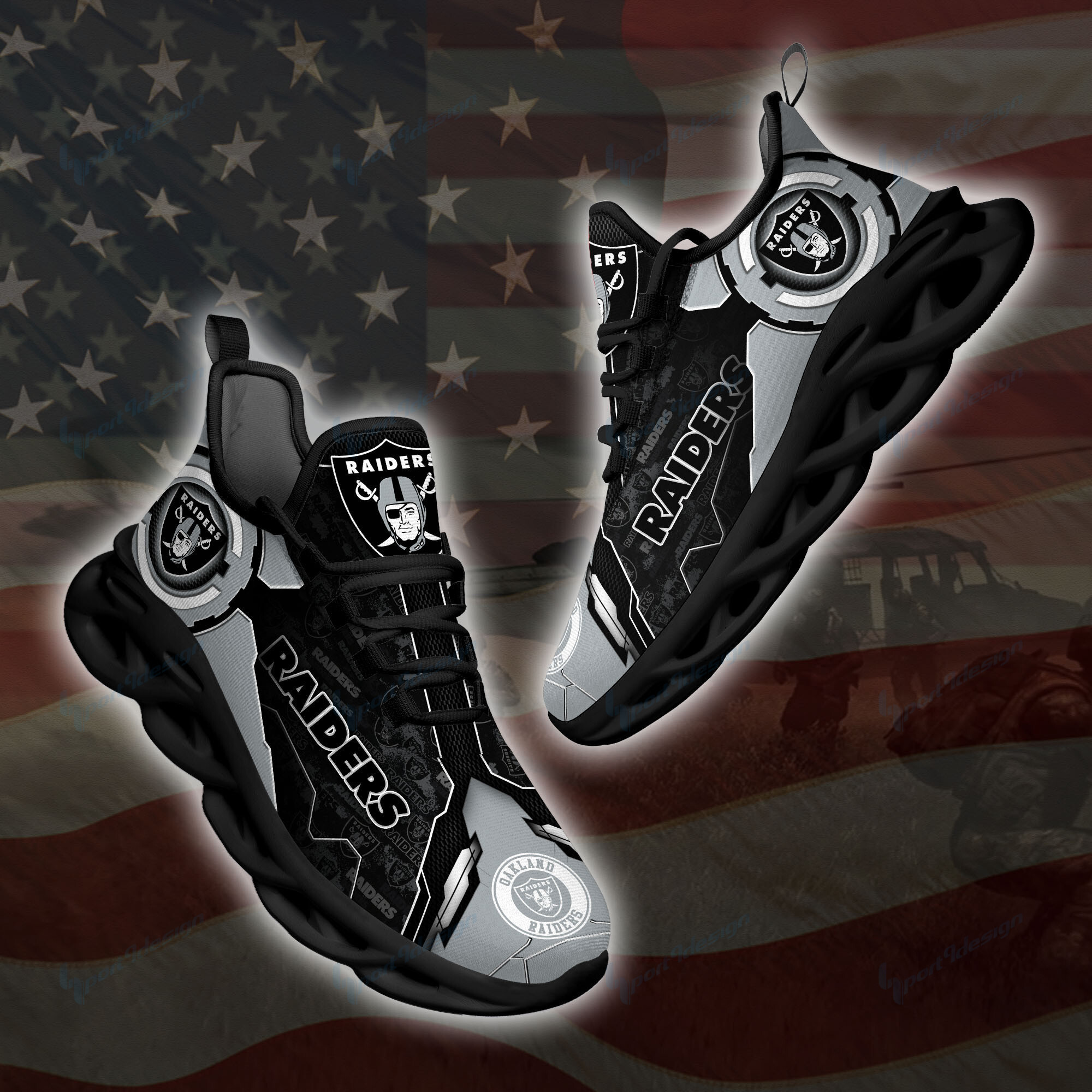 Las Vegas Raiders Clunky Sneaker Max Soul Shoes MS2884