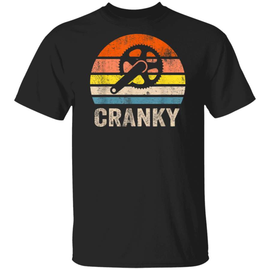 Cranky Vintage Sun funny Bicycle Lovers Cycling Cranky T Shirt