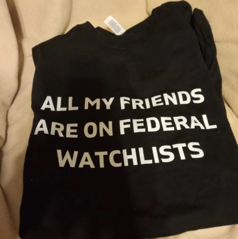 All My Friends Are On Federal Watchlists Tee Shirt Outfits