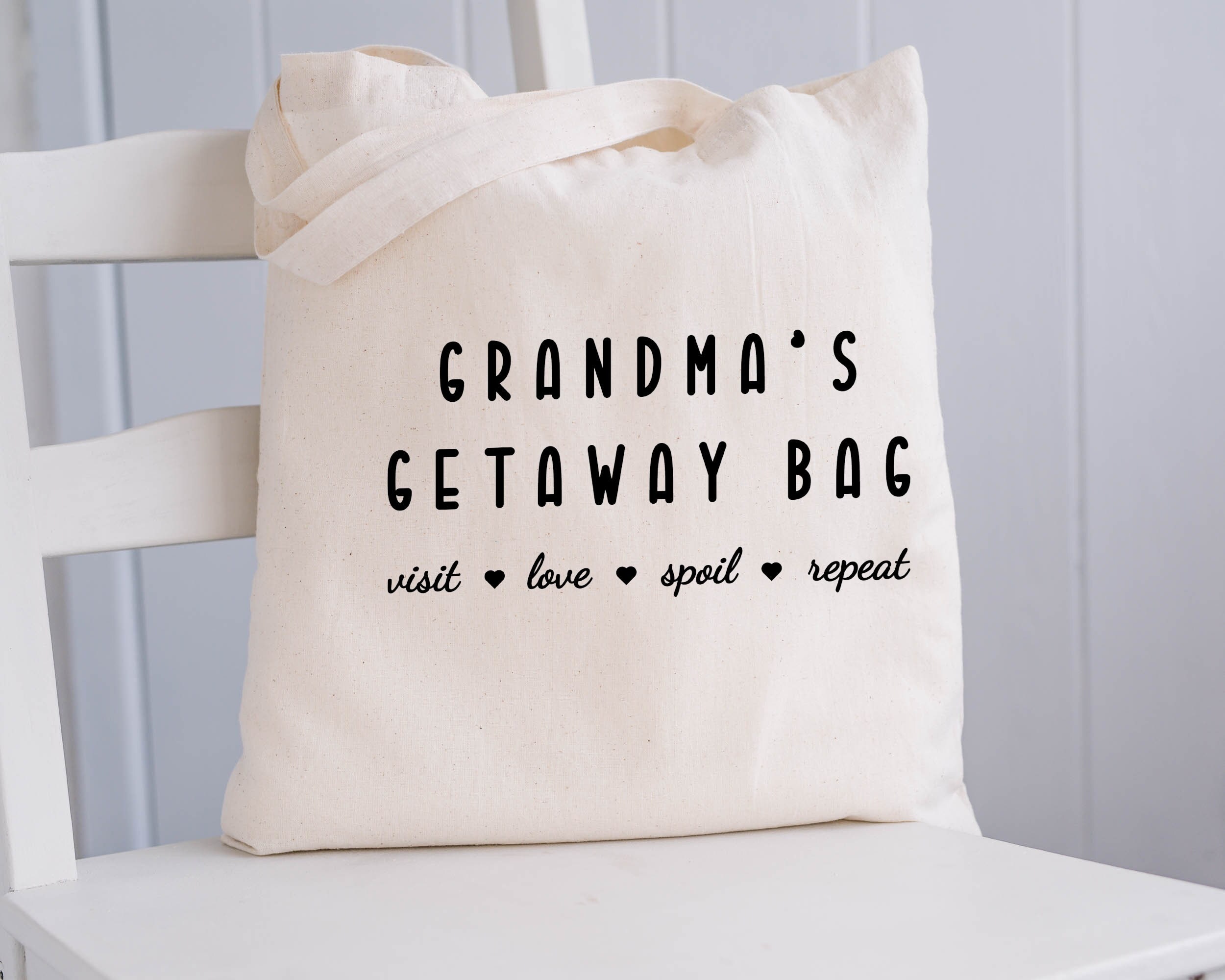 Grandma Tote Bag, Grandma’s Getaway Bag, Grandma Nana Bag, Grandma Gift Bag, Shopping Bag, Grandma Beach Bag, Christmas Gift