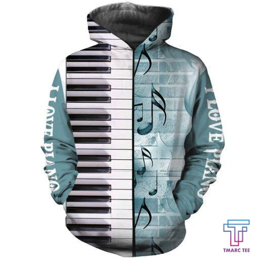 Piano Music D Hoodie Shirt For Men And Women Hg 3D All Over Printed Custom Text Name