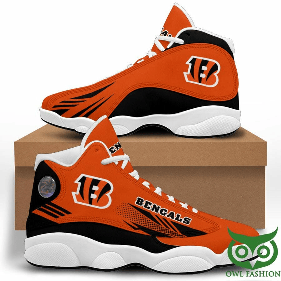 Cincinnati Bengals Orange Black Air Jordan 13 Shoes JD13 V336