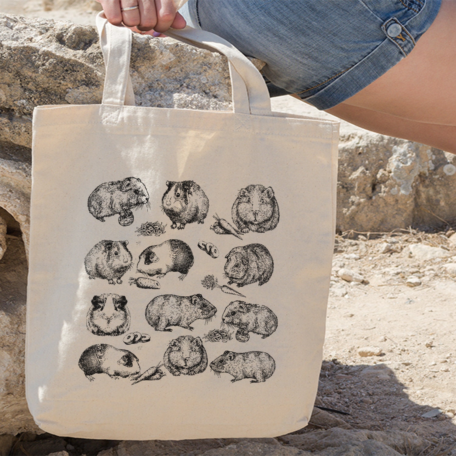 Guinea Pig Tote Bag, Guinea Pig Bag, Cute Guinea Pig Tote Bag, Gift For Guinea Pig Lovers,  Basic Tote Bag, Gift For Friends, Tote Bag