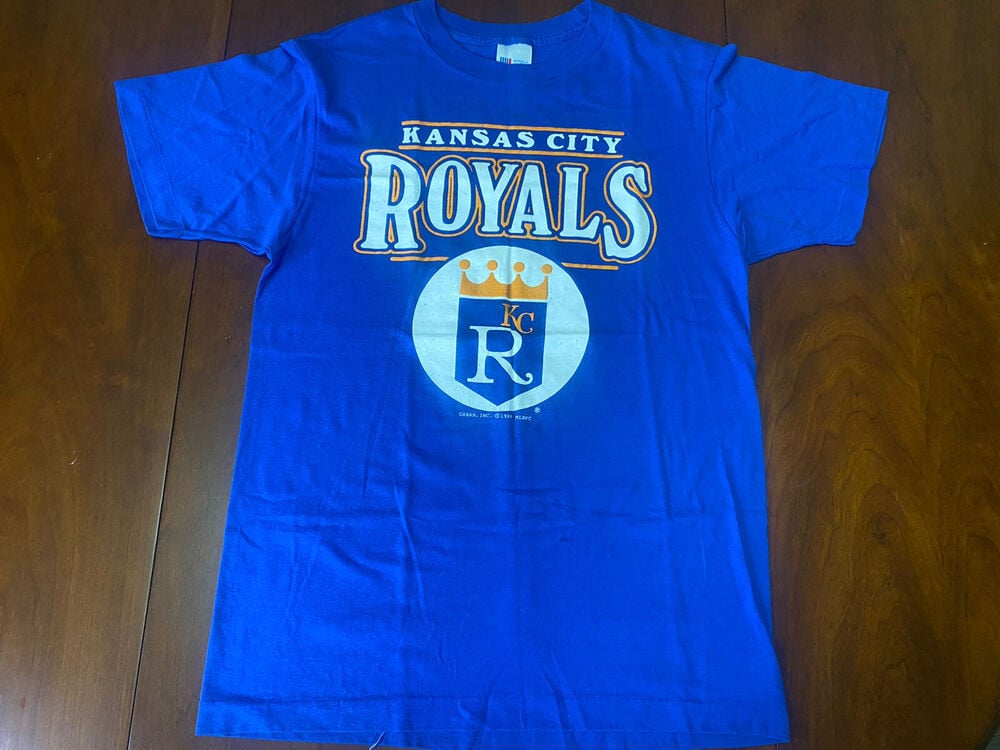 Vintage 1988 Kansas City Royals Logo Blue T Shirt S L