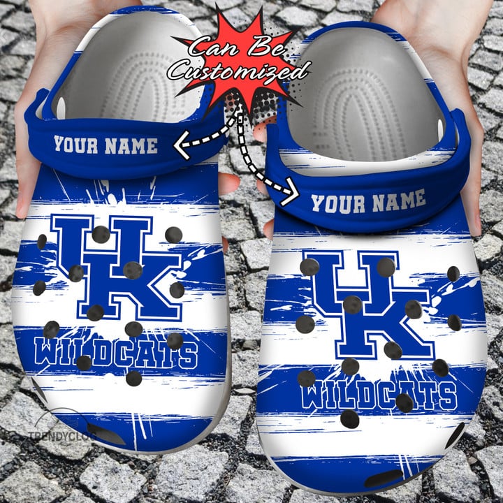 Custom Crocs – K.Wildcats Sport University Spoon Graphics Watercolour Clog Shoes