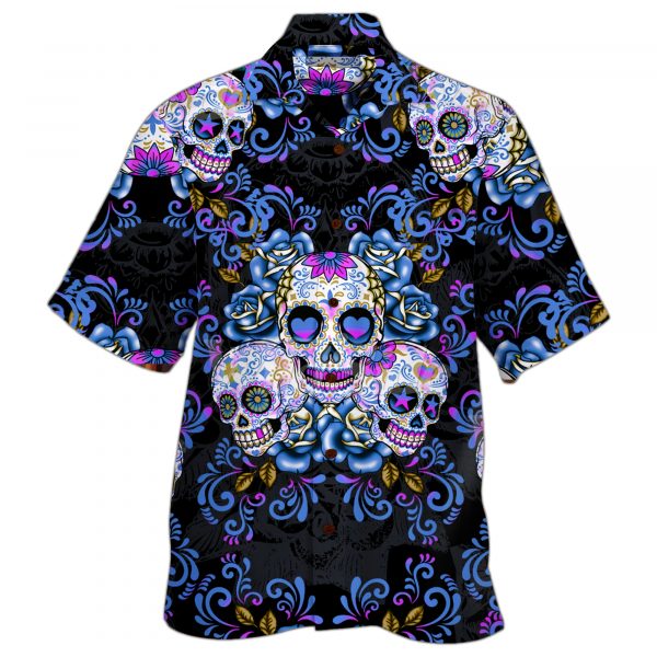 Sugar Skull Hawaiian Shirt Summer Beach Clothing Clothes For Men Women Ht