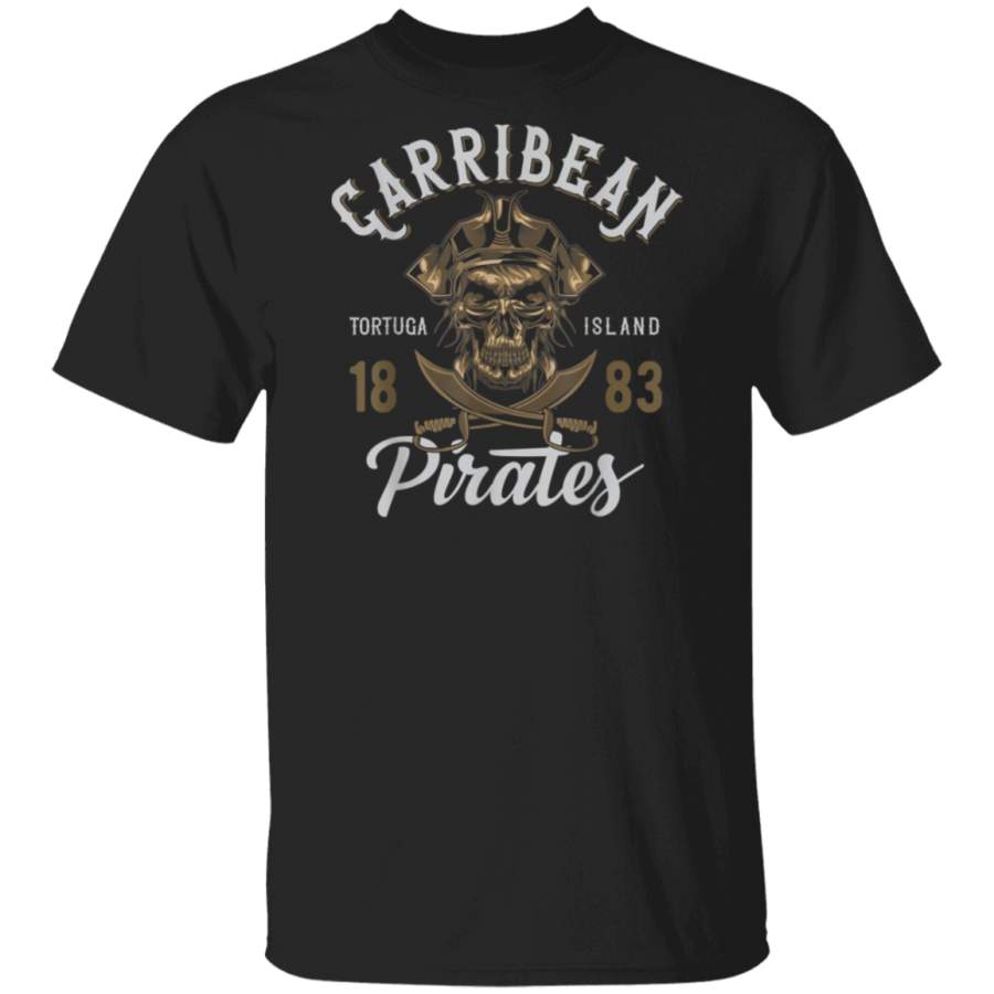 Carribean Pirates Retro Vintage T Shirt Pirate Costume Shirt