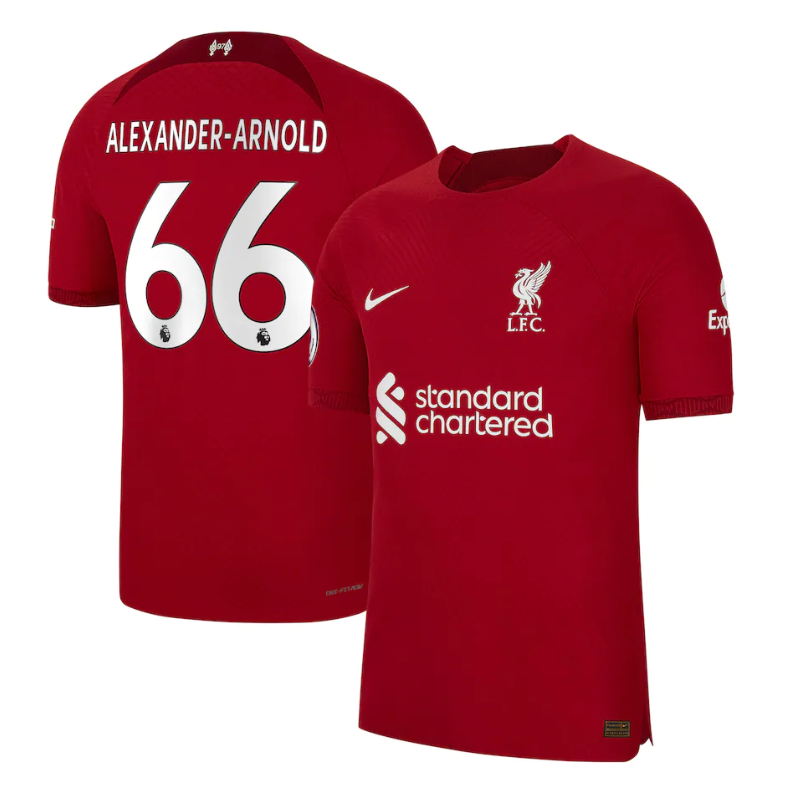 Trent Alexander-Arnold 66 Liverpool Home Shirt   2023 Player Unisex Jersey – Red