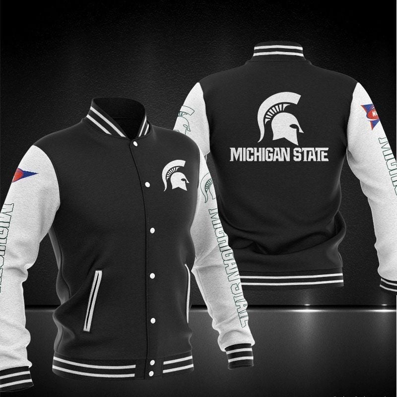 Michigan State Spartans NCAA Baseball Varsity Jacket Full Color