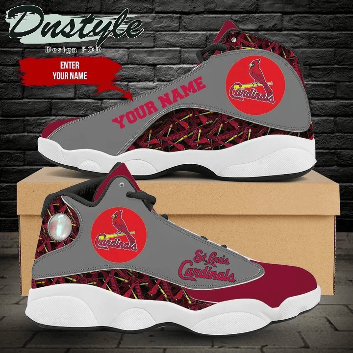 St. Louis Cardinals Custom Name Air Jordan 13 Shoes JD13 V2666