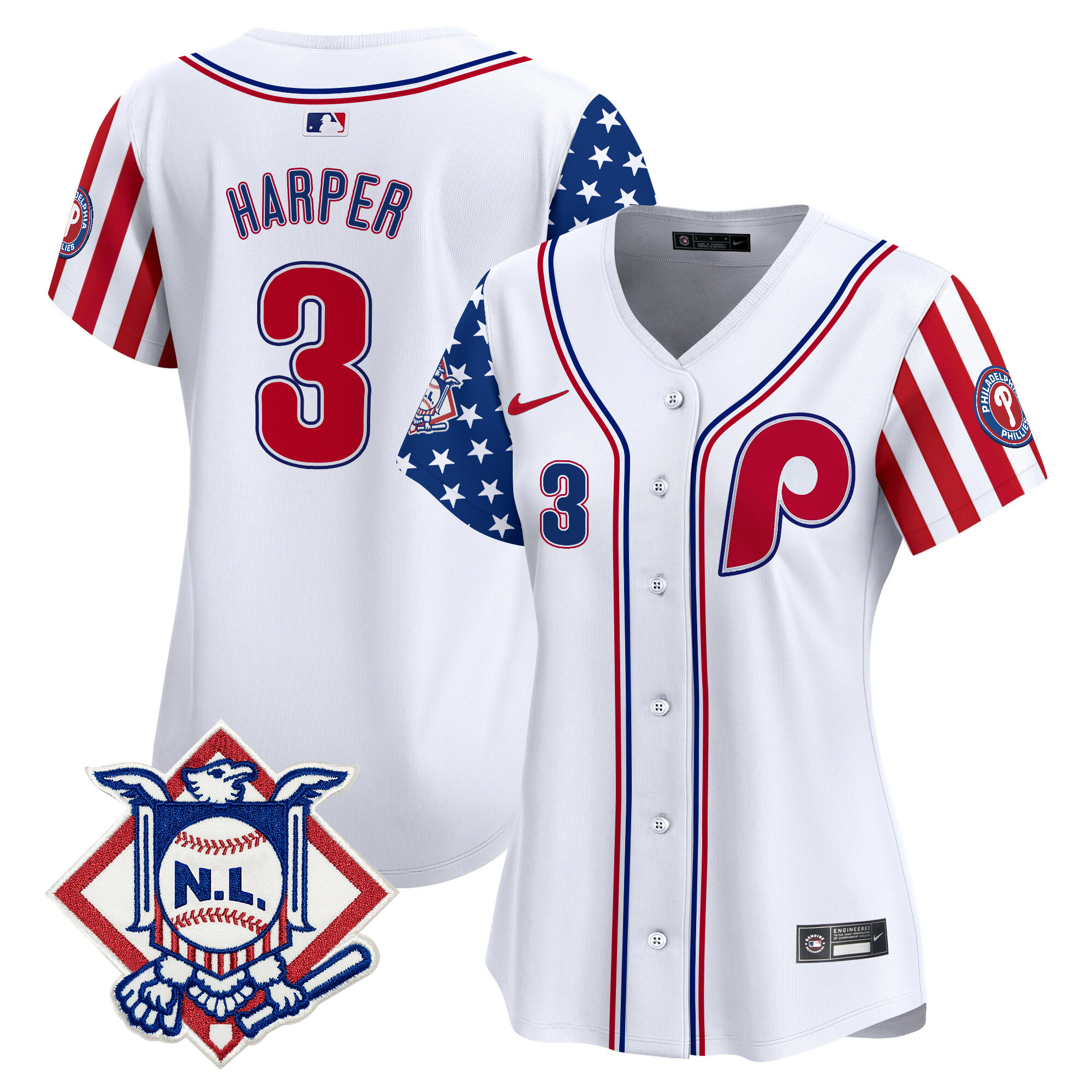 Women’S Phillies 2024 Fourth Of July Vapor Premier Limited Jersey – All Stitched